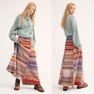Free People Met Your Match Maxi Winter Skirt